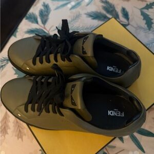 Fendi Men's Khaki Sneakers